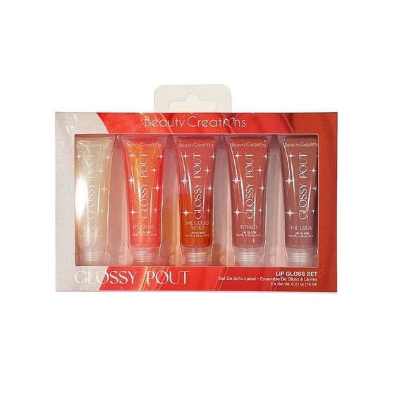 Beauty Creations Other - Beauty creations glossy pout Lip Gloss Set - Cream, Red, Brown Shades